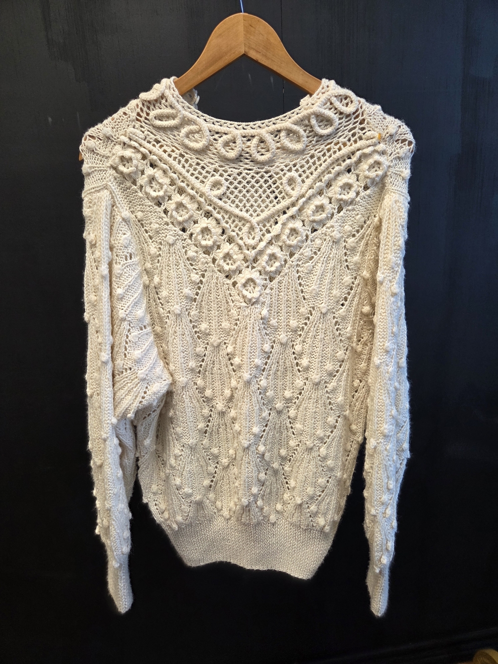 Vintage Cream Knit Crewneck Sweater S.S.G CATHARINE LOVER